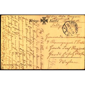Feldtpost - 18 - 9 - 16 - til Apenrade - Forside : Ein Voltreffer