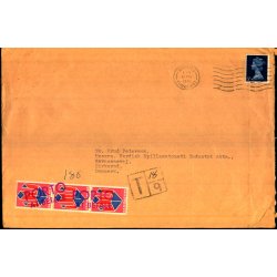 Efterporto - Brev fra England  11 - 2 - 1970 - Efterporto  180 re