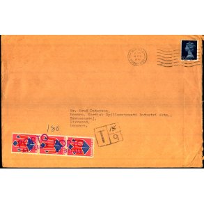 Efterporto - Brev fra England  11 - 2 - 1970 - Efterporto  180 re
