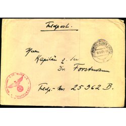 Tysk Feldpostbrev - Juterbog - Altes Lager 9 - 10 - 42 - Feldpost No. 25362 B  - Til Dr. Forstmann
