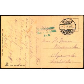 Feldpost - Mlln    31 - 7 -15 - Til Apenrade  - Billedside : Mlln i Lbg.