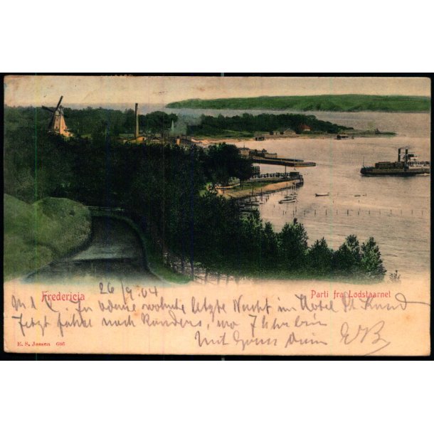 Fredericia - Parti fra Lodstaarnet -  E.S.Jessen 686 - Brugt