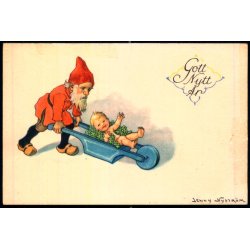 Jenny Nystrm - Gott Nytt r - Visitkortformat - A.Eliasson u/n - Ubrugt