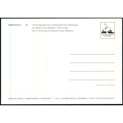 Dronning Margrethes 50 rs Fdselsdag - Svanen 4 E - 12 x17 cm. - Ubrugt