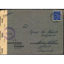 Efterkrigs Censurbrev fra Tyskland  10 - 8 - 46 - Til Nrre-Nebel