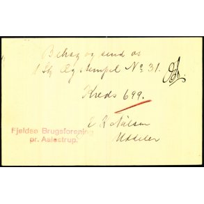 Fjelds Brugsforening - pr. Aalestrup - u/n - Brugt. 