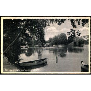 Silkeborg - Aaen ved Jernbanebroen - Dansk Papir 163 - Brugt