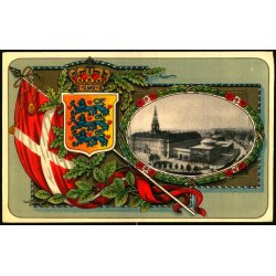 K�benhavn - Christiansborg med billeder i maven - J.C.O. u/n - Ubrugt