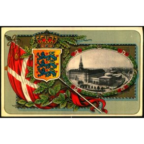 K�benhavn - Christiansborg med billeder i maven - J.C.O. u/n - Ubrugt