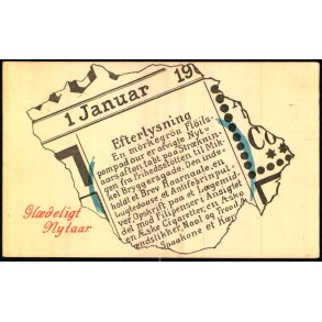 Gldeligt Nytaar - Jul 1908 p bagsiden - Stender u/n - Brugt