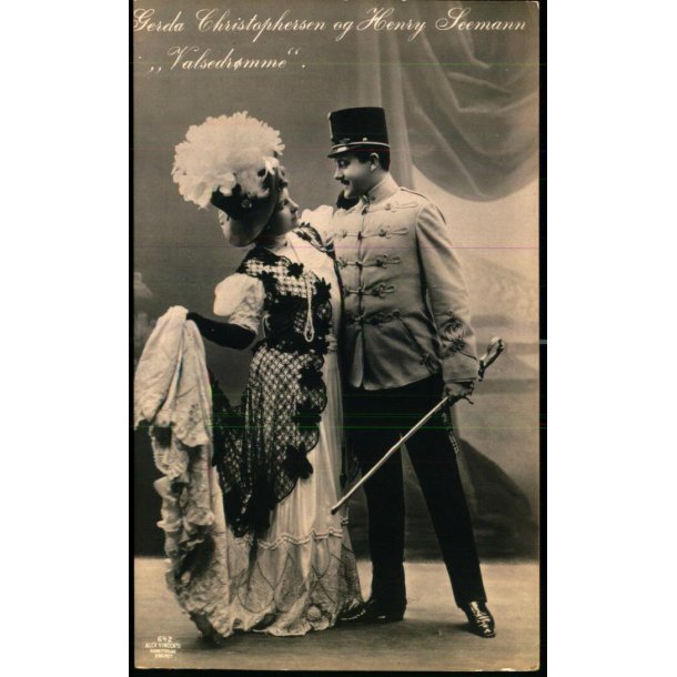 Gerda Christophersen og Henry Seemann i Valsedrmme - Alex Vincent 642 - Ubrugt