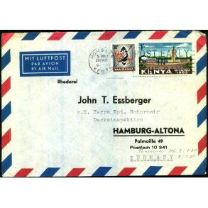 Luftpost Brev fra Kenya til Tyskland - 28 - 3 - 63