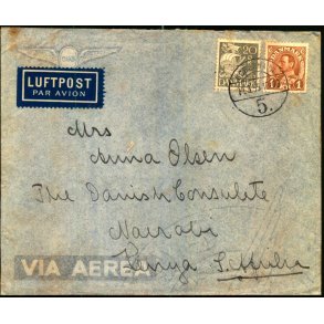 Luftpost Brev fra Danmark til Kenya - 14 - 3 - 35