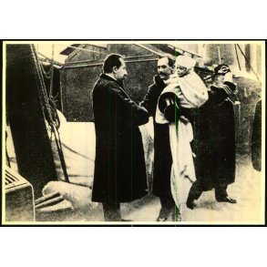 Kong Haakon 7, med Kronprins Olav kommer til Norge 1905  - Kortmann 102035 - 12x17 cm - Ubrugt