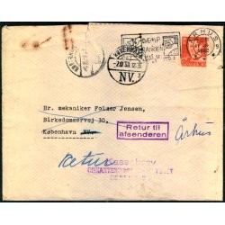 Brev til Kbenhavn NV  10 - 6- 60 - Retur til afsender - Kassebrev - Ubekendt efter Adressen -