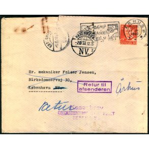 Brev til Kbenhavn NV  10 - 6- 60 - Retur til afsender - Kassebrev - Ubekendt efter Adressen -