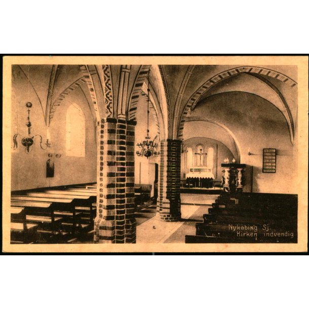  Nyk�bing Sj. - Kirken Indvendig - Poul Helms Bogh. 58