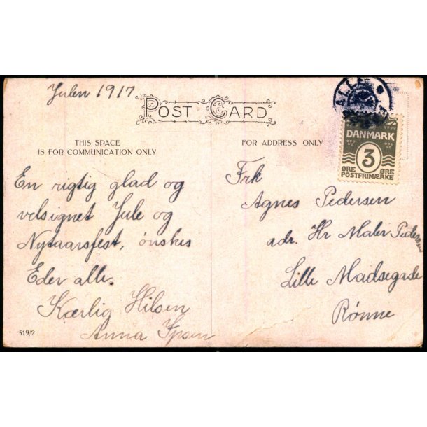 AARSBALLE p Postkort