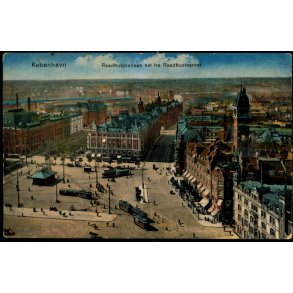 Kbenhavn - Rdhuspladsen set fra Raadhustaarnet - 12004 - Ubrugt - Plet !
