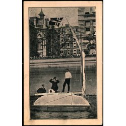 Kong Hkon og Kronprins Olav i Sejlbd - u/n - Ubrugt