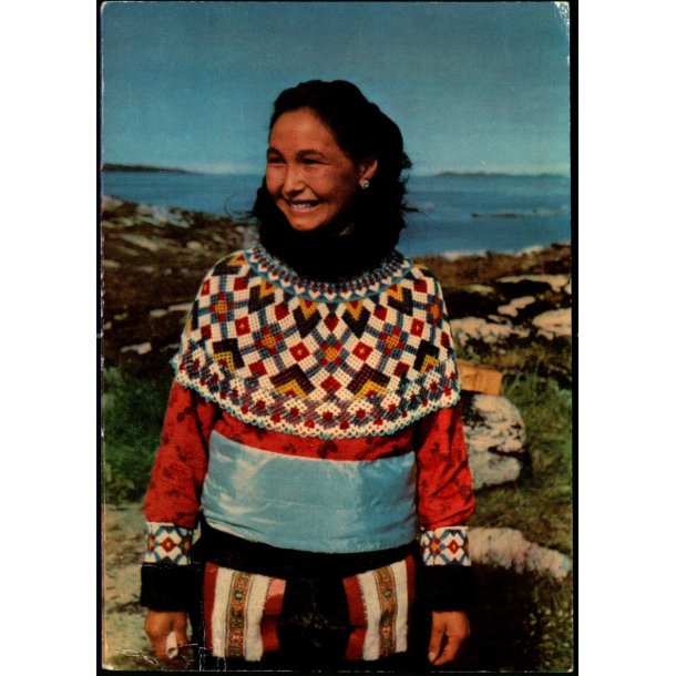 Grnland - Egedesminde - Grnlnderinde i festdragt - doncolor G 1 - Ubrugt