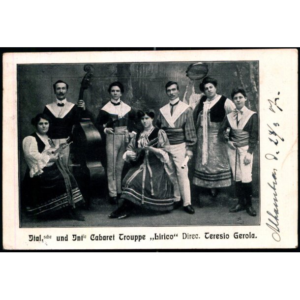 Ital. und Int. Cabaret Trouppe "Lirico" Direc. Teresio Gerola - Ernst Schmalfeldt u/n - Brugt
