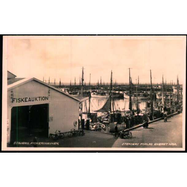 Esbjerg - Fiskerihavnen - Stender Fotokort 8 - Ubrugt