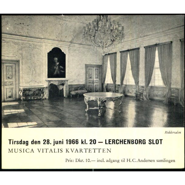 Kartonkort - Lerchenborg Slot - Riddersalen