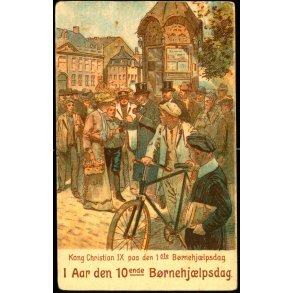 Kong Christian IX paa den 1ste Brnehjlpsdag - Sophus Kruckows Trykkeri u/n