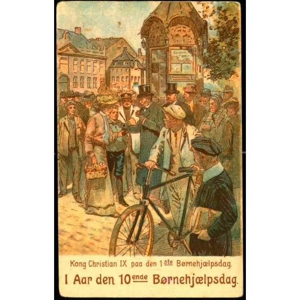 Kong Christian IX paa den 1ste Brnehjlpsdag - Sophus Kruckows Trykkeri u/n