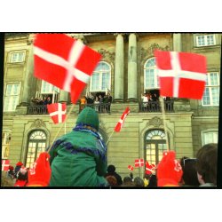 Dronning Margrethe modtager folkets hyldest. - Post u/n - Ubrugt