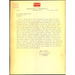 Autograf - Brev fra Erik Sabroe - 1967