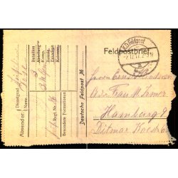 Feldpostbrev - 2 - 12 - 17 - Til Hamburg
