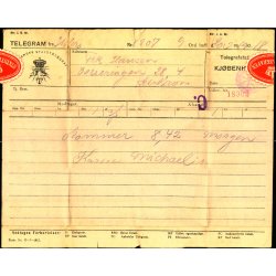 Telegram - Den Dansk Statstelegraf  - Fra Hobro til Kbenhavn