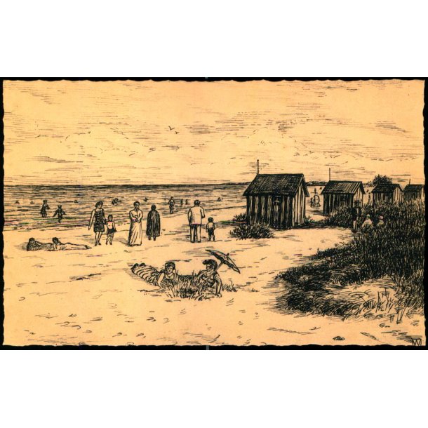 West, C.V. - Bornholm - Stranden ved Balka Badehotel - V.E. Jensens ny Bogh. 01568 - Ubrugt