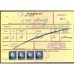 Fragtbrev - 4 x 90 re Fr IX Prov. - Fra Esbjerg til Fan 1. Juni 1971