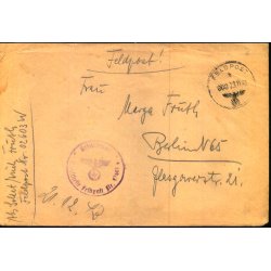 Tysk Feldpostbrev - Feldpoststempel 23 - 11 - 43 - Feldpost No. 02603 W - Til Berlin N. 65