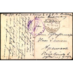 Feldpost - Berlin    4 - 7 -18 - Til Apenrade  - Billedside : Berlin