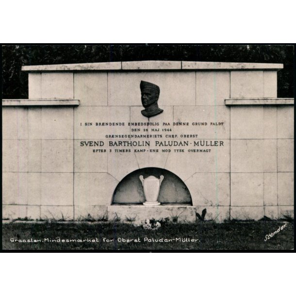 Graasten - Mindesm�rket for Oberst Paludan-M�ller - Stender 1012 K - Ubrugt