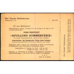 Den danske Studenterseene - #Apollons Sommerferie" - 1944