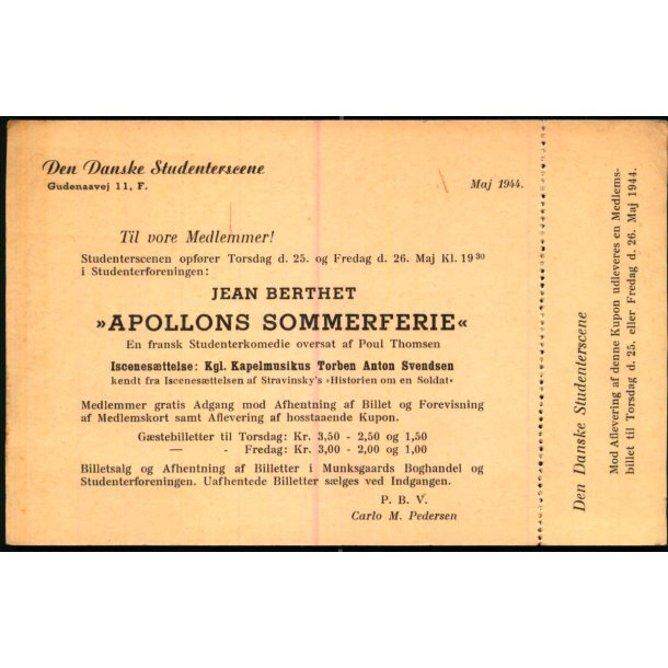 Den danske Studenterseene - #Apollons Sommerferie" - 1944
