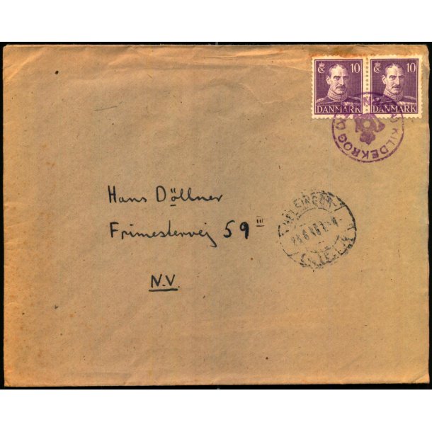 KILDEKROG (HORNBK) - Posthornsstempel - p Brev