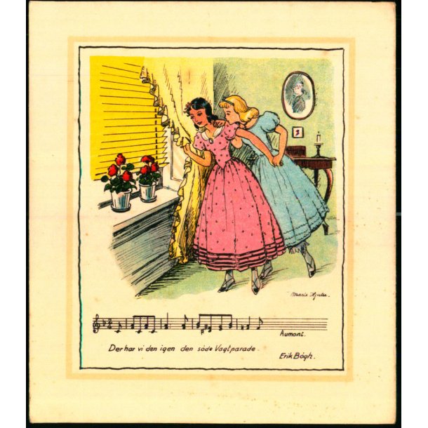 Marie Hjuler -  Dobbeltkort u/n - Ubrugt