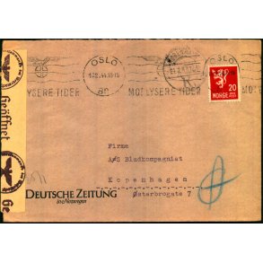 Censurbrev fra Norge  13 - 2 - 44 - Til Danmark