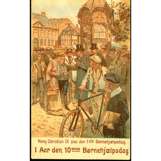 Kong Christian IX paa den 1ste Brnehjlpsdag - Sophus Kruckows Trykkeri u/n