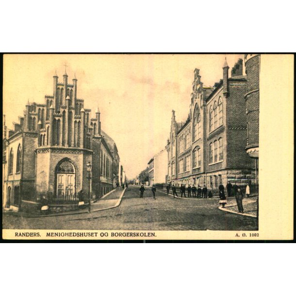 Randers - Menighedshuset og Borgerskolen - A.�. 1002 - Ubrugt