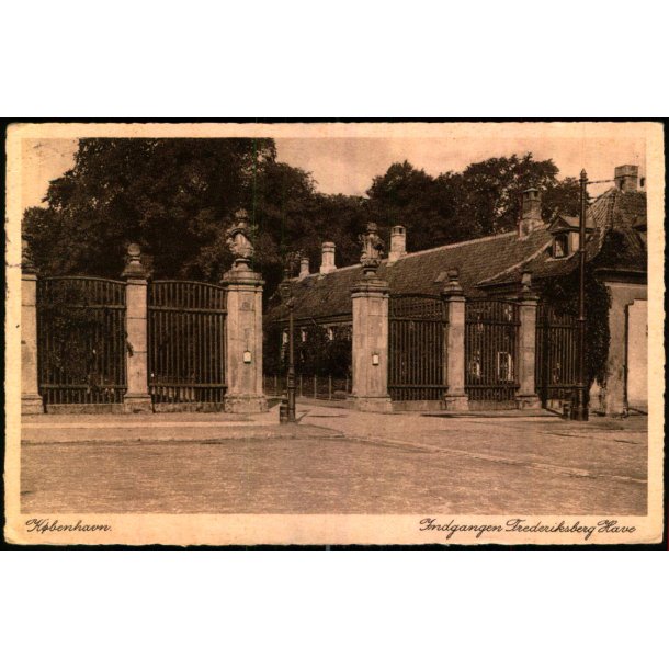 Kbenhavn - Indgangen Frederiksberg Have - Rudolf Olsen 6 - Brugt