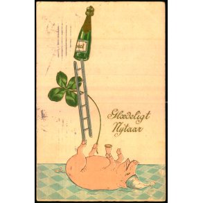 Gldeligt Nytaar - Jul 1906 p bagsiden - u/n - Brugt