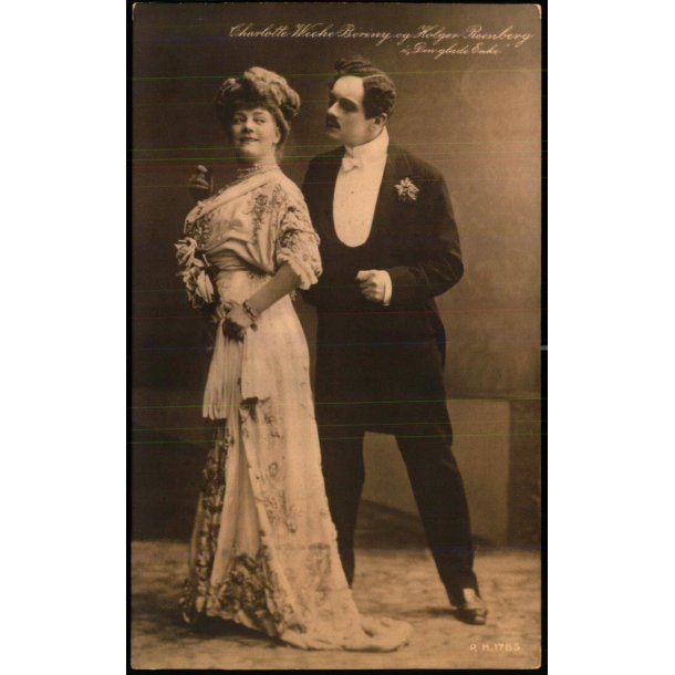 Charlotte Wiche-Bereny og Holger Reenberg i Den glade Enke - P. Heckscher 1765 - Ubrugt