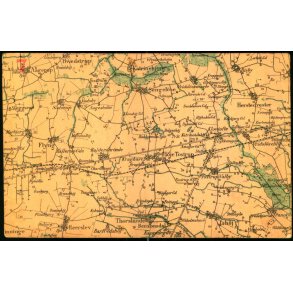 Kort med reklame p� bagsiden - u/n - Ubrugt